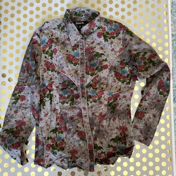 Floral Button-Up Shirt - Picture 1 of 2